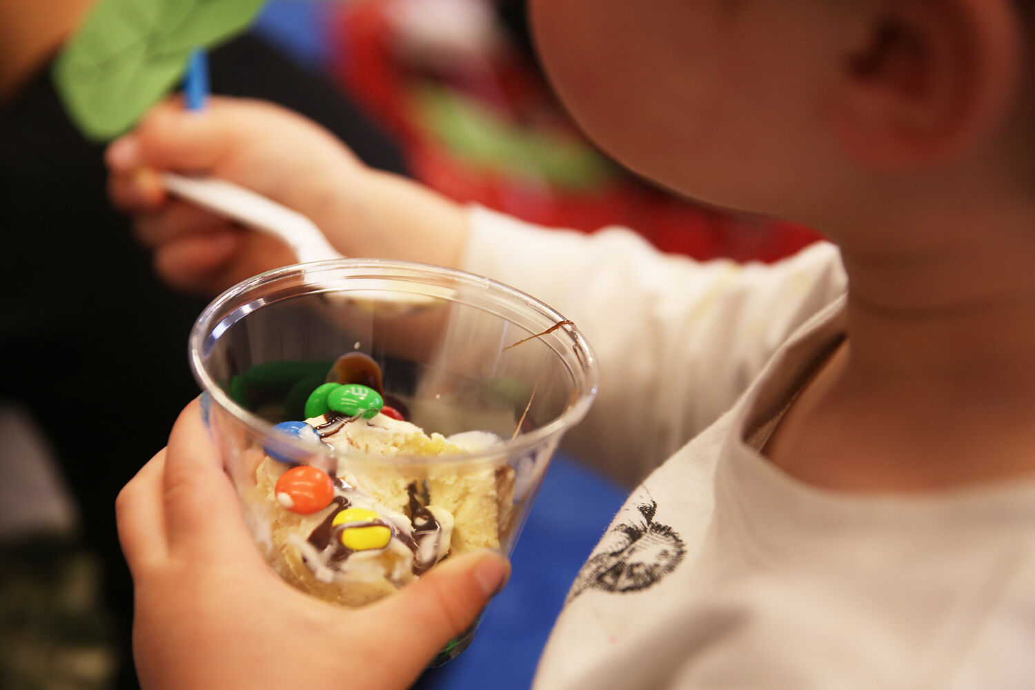 Ice cream treats were provided to kids and parents